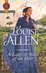 Cover of historical romance, A Lady in Need of an Heir, by Louise Allen