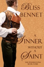 Cover of historical romance, A Sinner Without a Saint, by Bliss Bennet